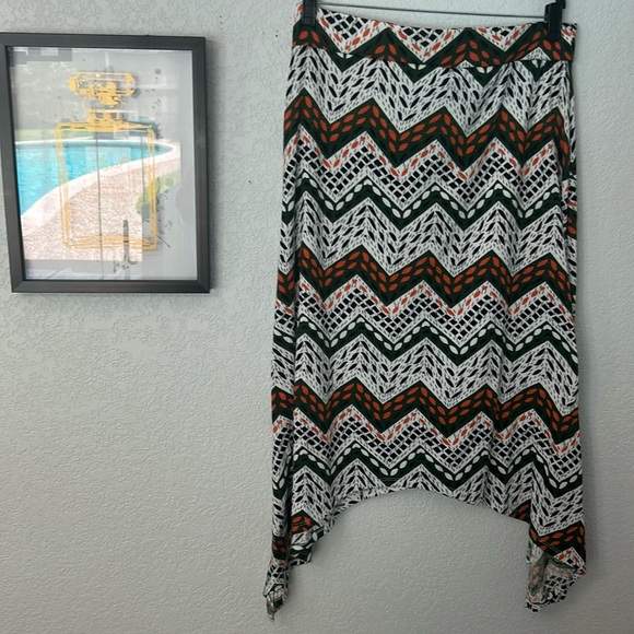 Jonathan Martin 2X plus size chevron pattern maxi skirt - Picture 4 of 12